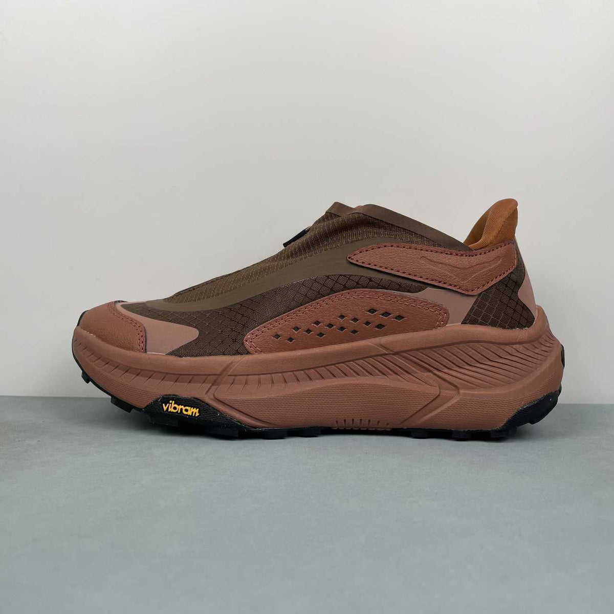 HOKA Zip-Front Sneakers – Brown