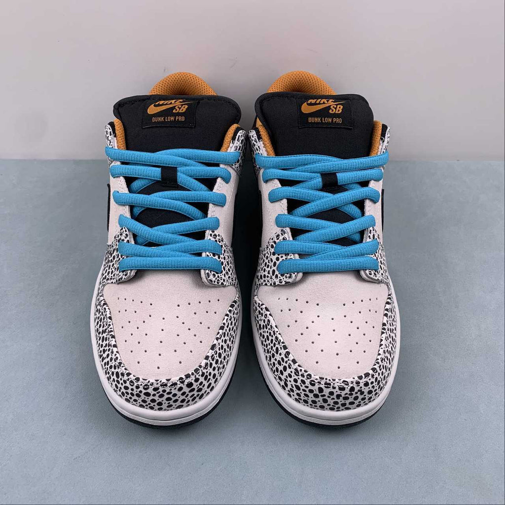 Nike SB Dunk C Low Pro – White/Black with Blue & Gold Accents FZ1233-002