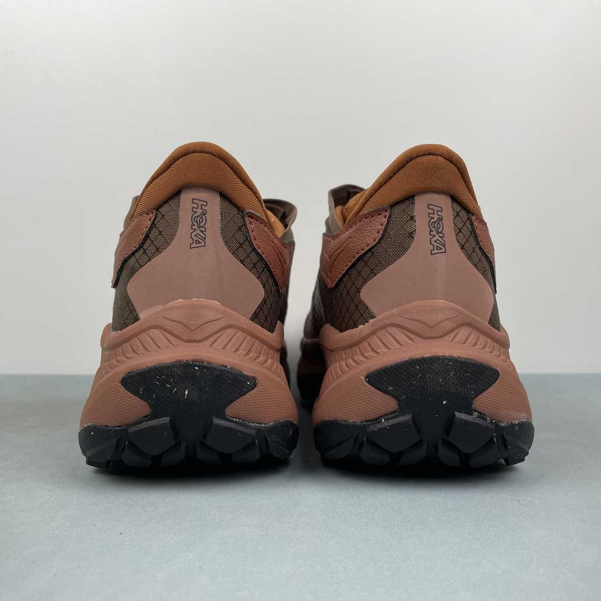 HOKA Zip-Front Sneakers – Brown