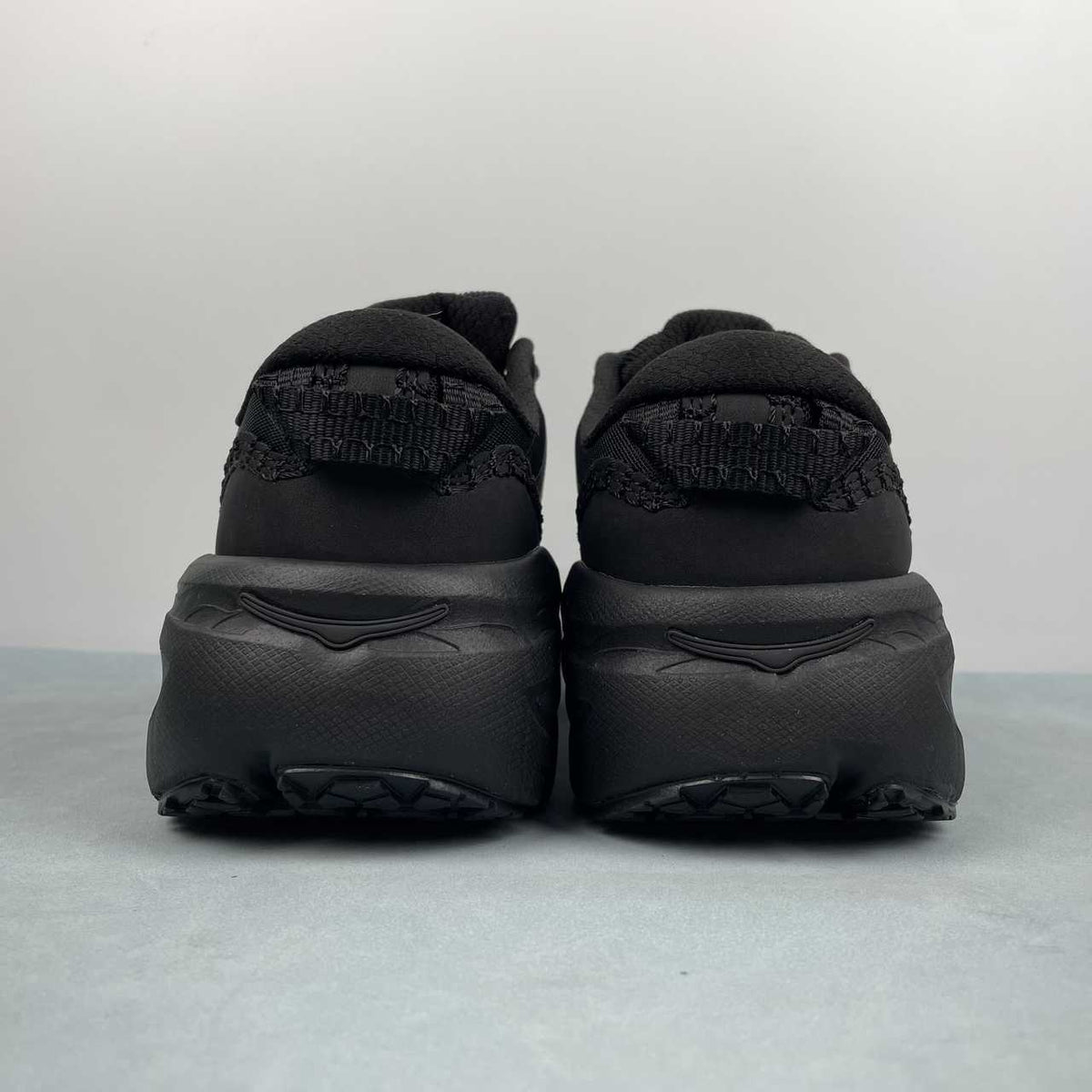 HOKA All-Black Mesh Toggle-Lace Sneakers
