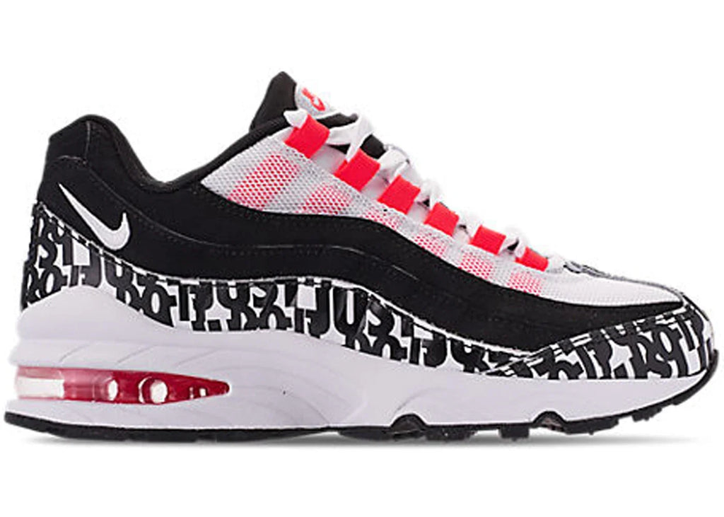 Nike Air Max 95 Print Black White Bright Crimson (GS)