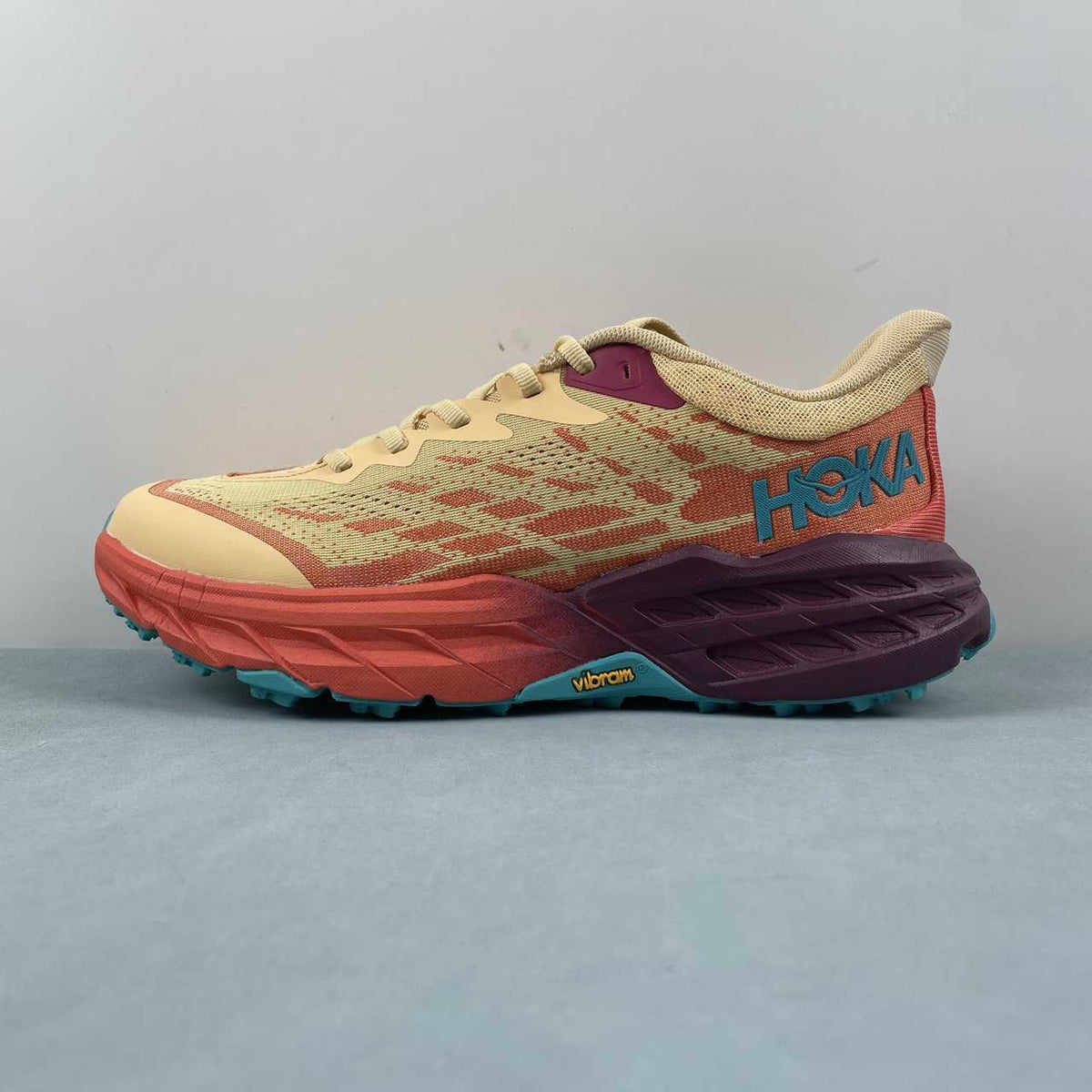 HOKA Speedgoat 5 Sneakers – Cream & Coral